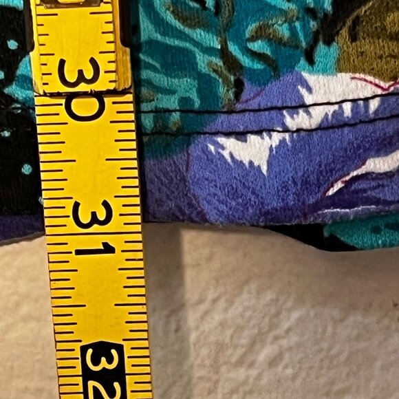 Fritzi Medium Black With Purple & Teal Rose Vintage Floral Midi Skirt U.S.A. Off - Picture 12 of 13